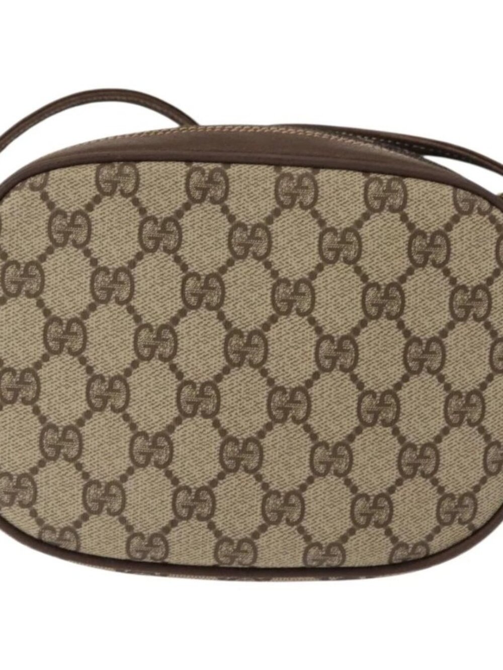 GUCCI GG Supreme Web Sherry Line Bag PVC Beige 007 58 6112 4023 Auth 148252 - Picture 3 of 16